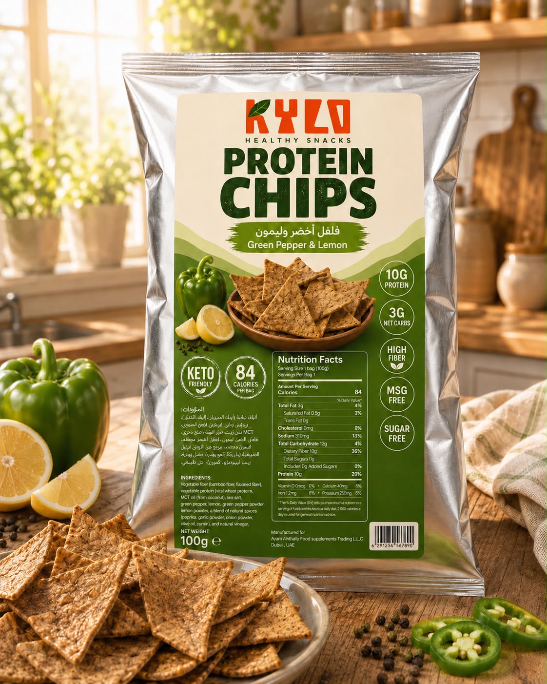 Kylo chips protein lemon pepper